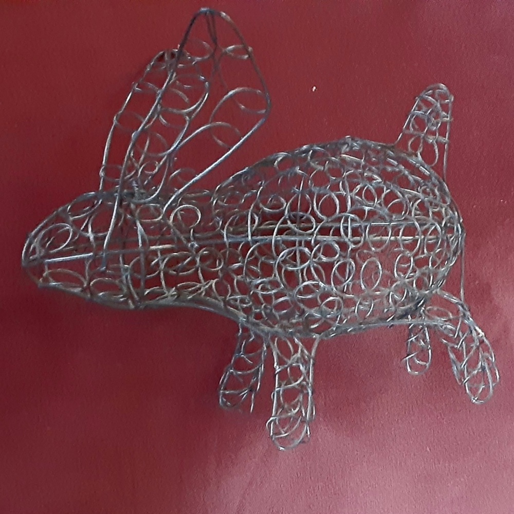 Hand Crafted Wired Bunny Garden Ornament